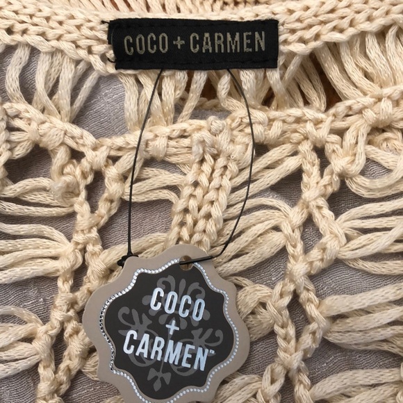 Coco and Carmen Crochet Long Vest New - Picture 6 of 8